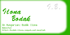 ilona bodak business card